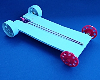 Rubber band powered vehicle   each   (TS0122)