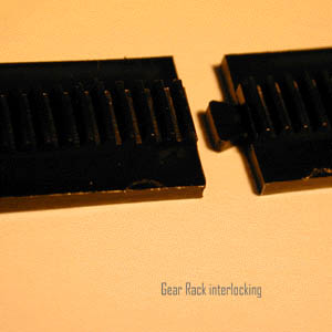 Gear rack: 100 mm sections. Pk/10  (TS0483)