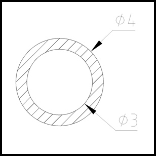 Carbon Fibre tube 1000mm x 4.0mm OD x 3.00mm ID   (TS2509_3)