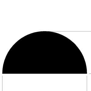 Carbon Fibre solid half round section 1000x2.00mm  (TS2518)